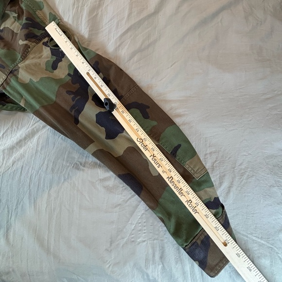 Vintage 90s Us Army Bdu Combat Coat Men’s Large Woodland Camo Forscom Patch - Picture 9 of 10